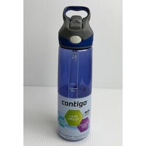 Contigo AUTOSEAL AUTOSPOUT Water Bottle 24 oz 709 mL Blue Leak Proof New